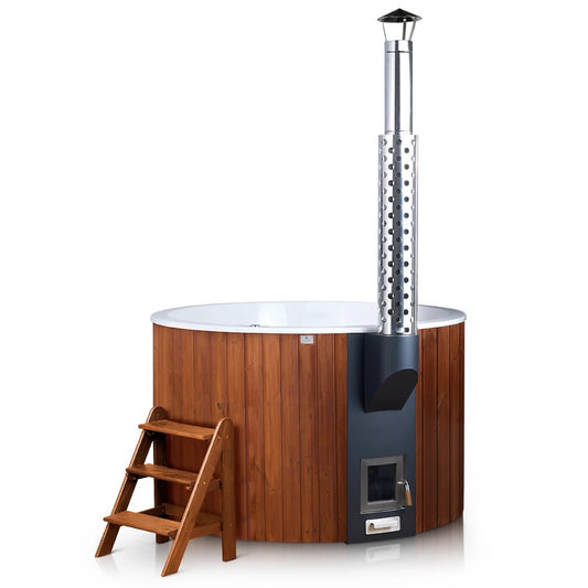 Scandinavian mini Wood-Fired Hot Tub -2- 4 person