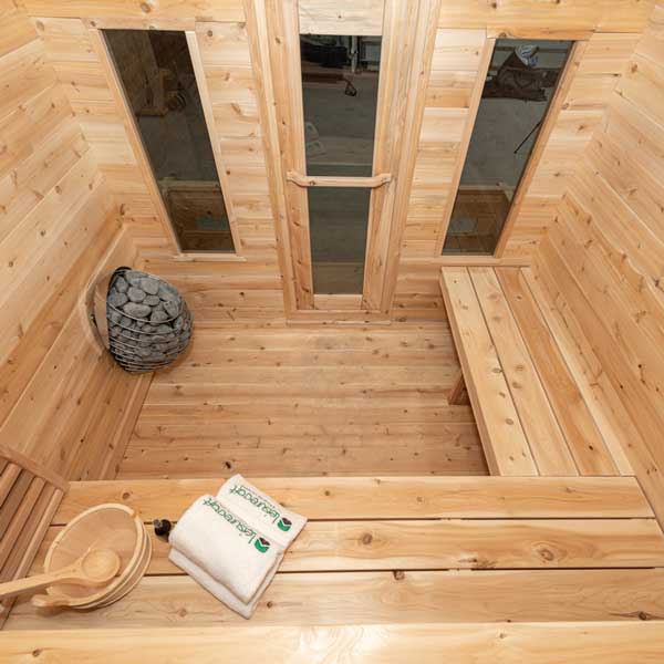 Canadian Timber Georgian Cabin Sauna - with porch