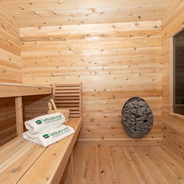 Canadian Timber Georgian Cabin Sauna - with porch