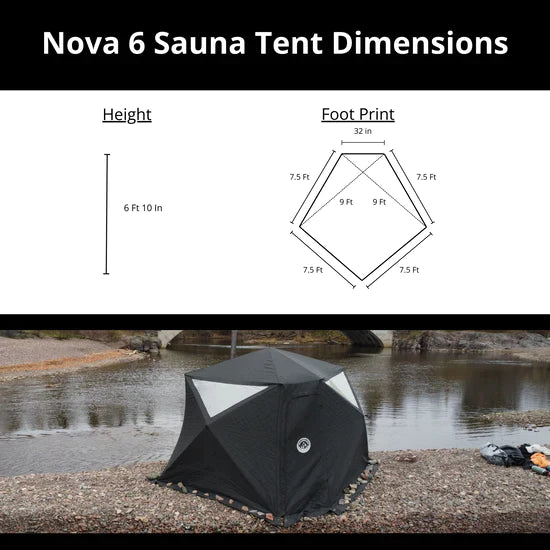 Nova 6 Sauna Tent - Premium Package