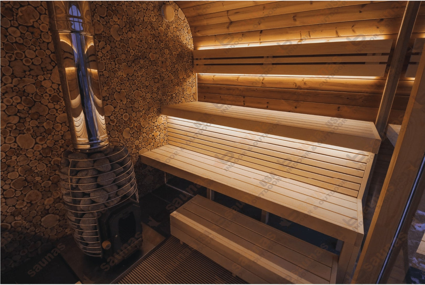 Round Cube SINGLE Outdoor Sauna Kit