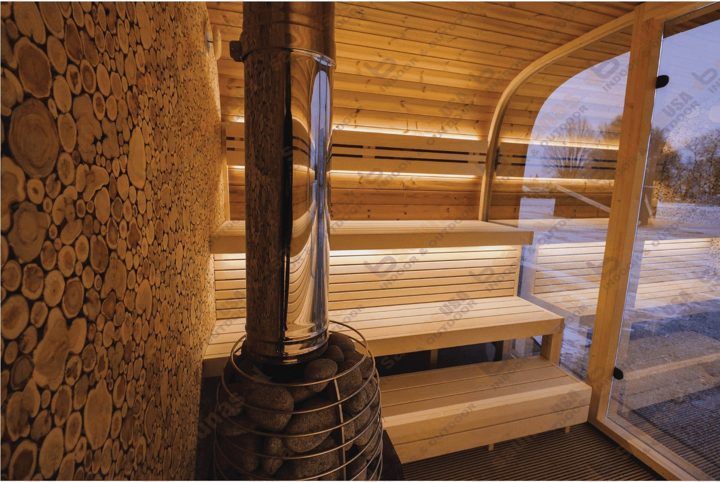 Round Cube SINGLE Outdoor Sauna Kit