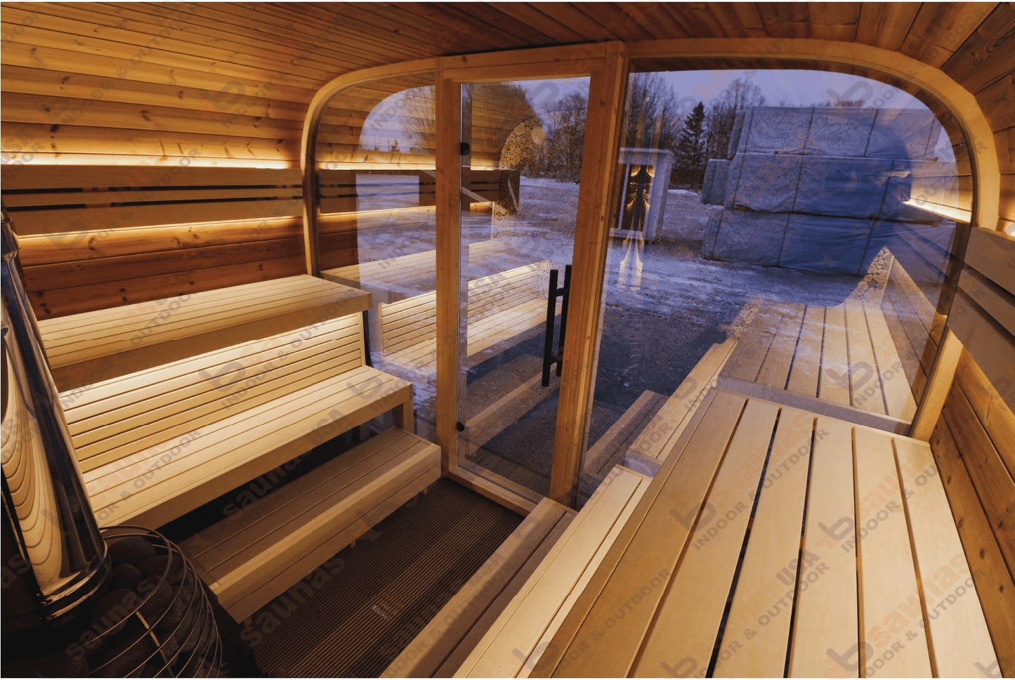 Round Cube SINGLE Outdoor Sauna Kit