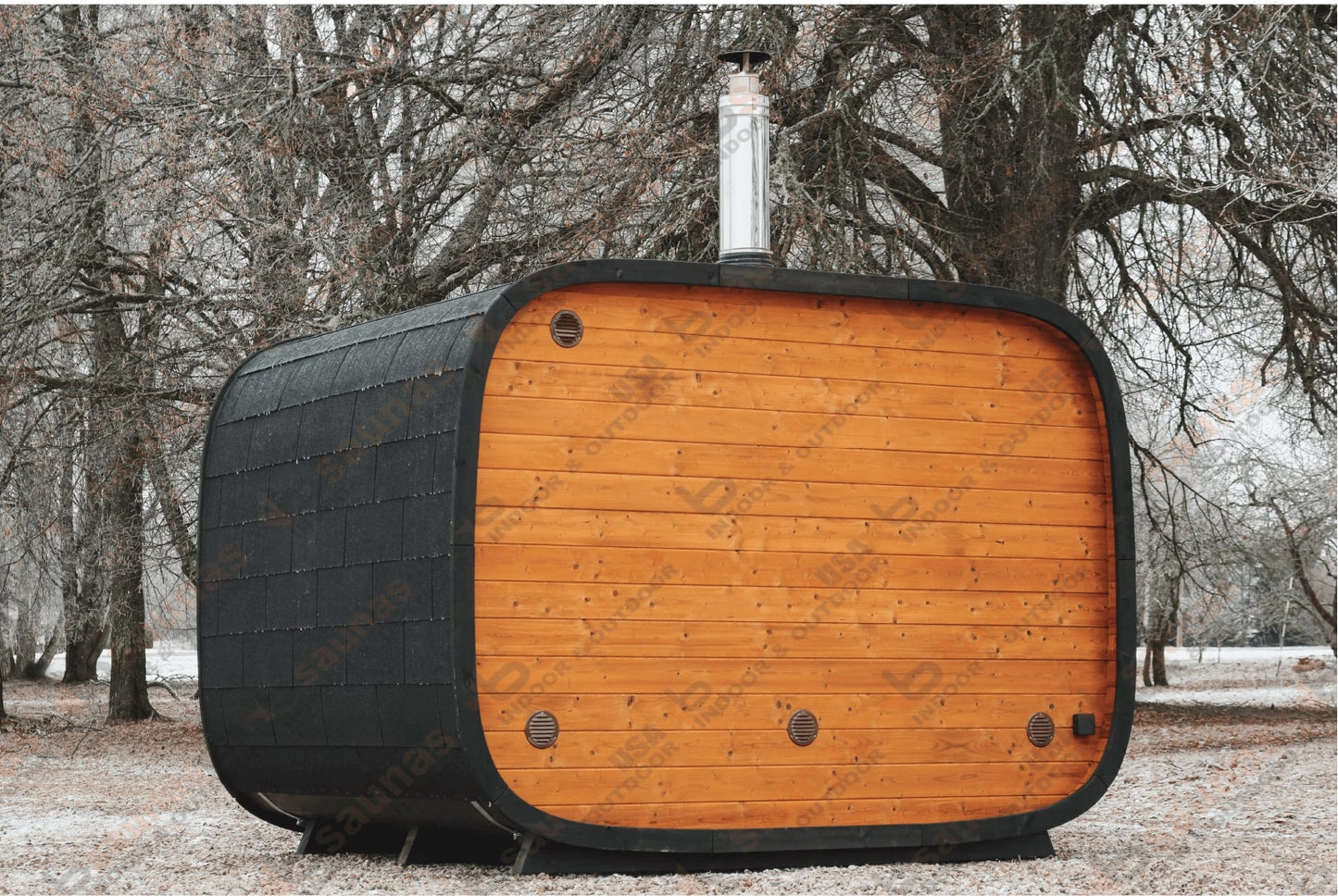 Round Cube SINGLE Outdoor Sauna Kit