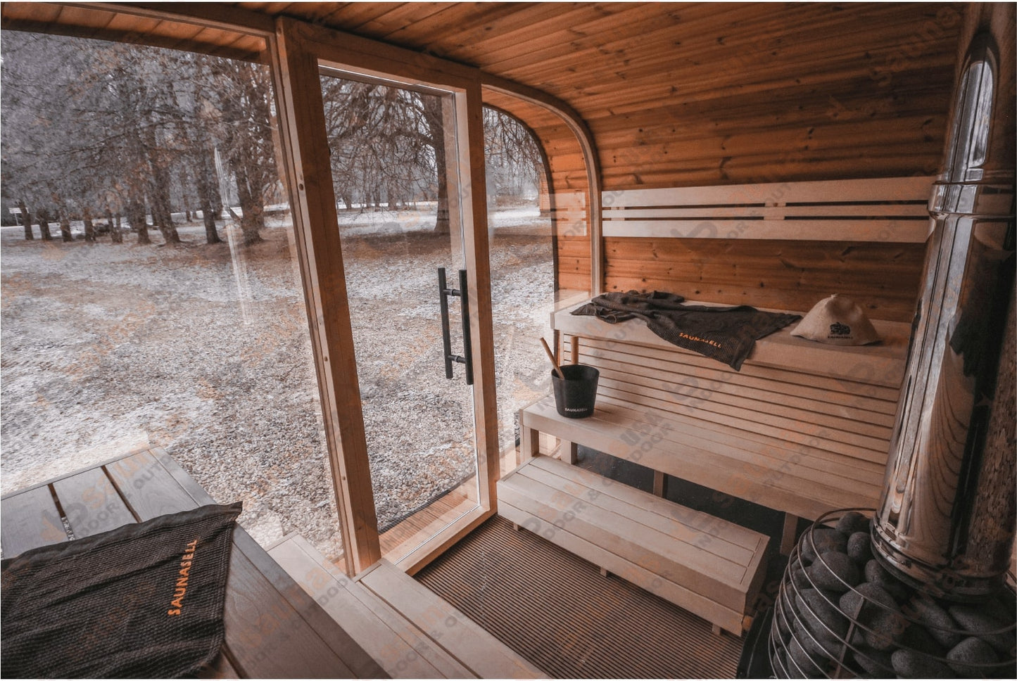 Round Cube SINGLE Outdoor Sauna Kit