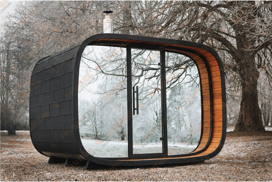 Round Cube SINGLE Outdoor Sauna Kit