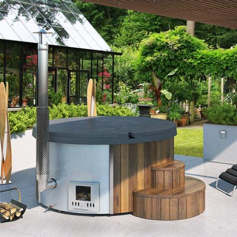 Scandinavian Premium Wood-Fired Hot Tub -6 person