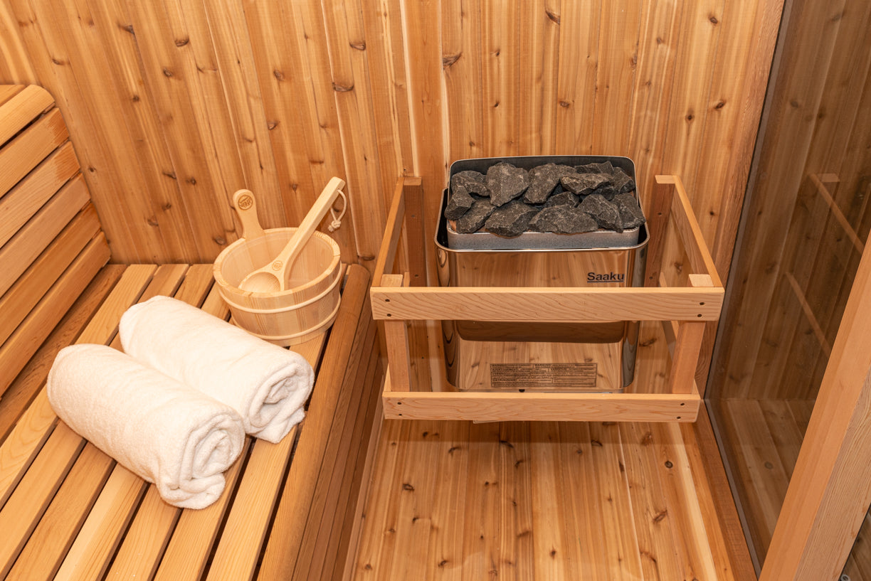 Pure Cube Hudson Sauna - Knotty Red Cedar
