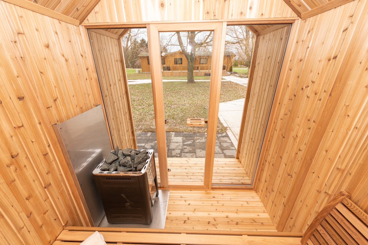 Pure Cube Hudson Sauna - Knotty Red Cedar