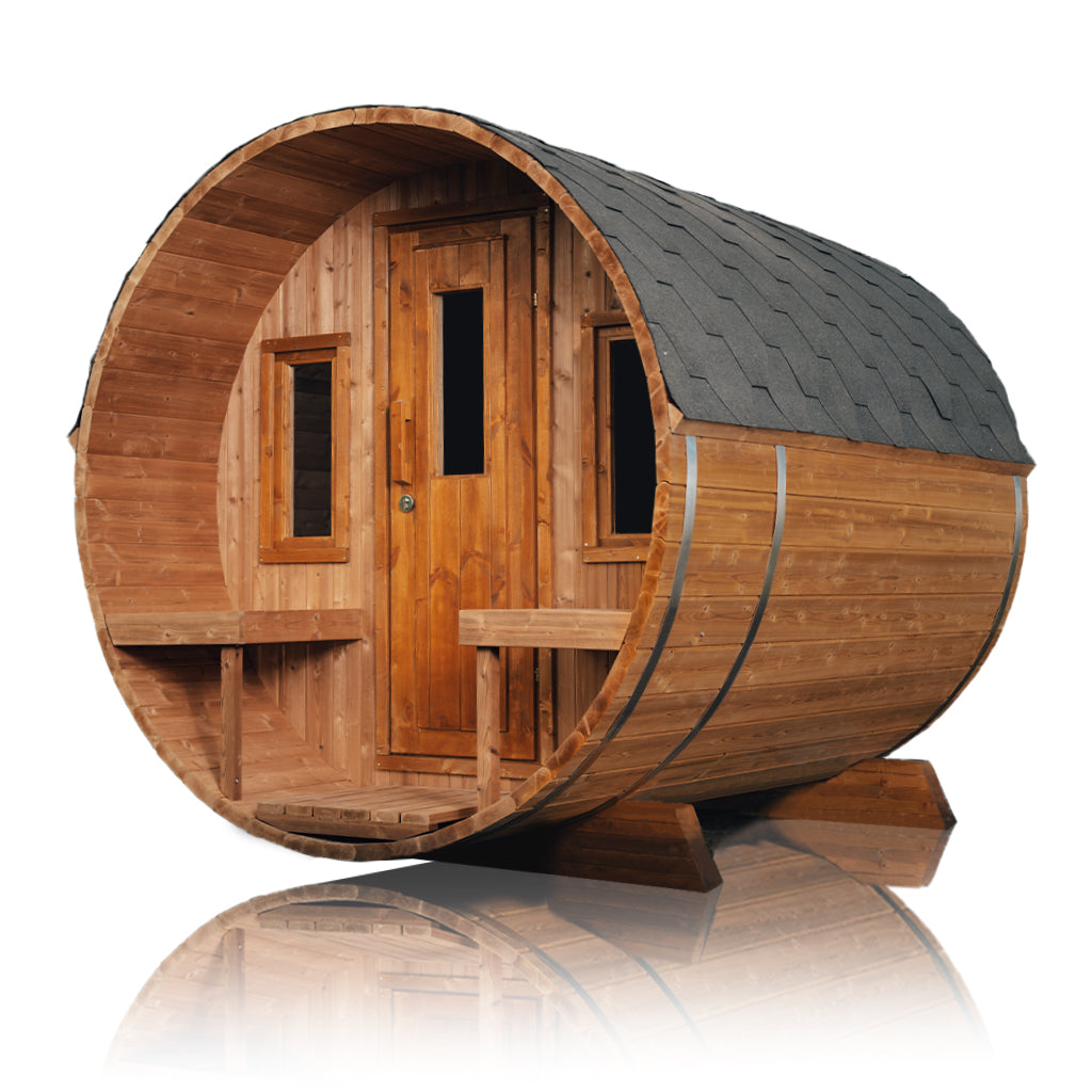 Scandinavian Rustik Outdoor Barrel Sauna