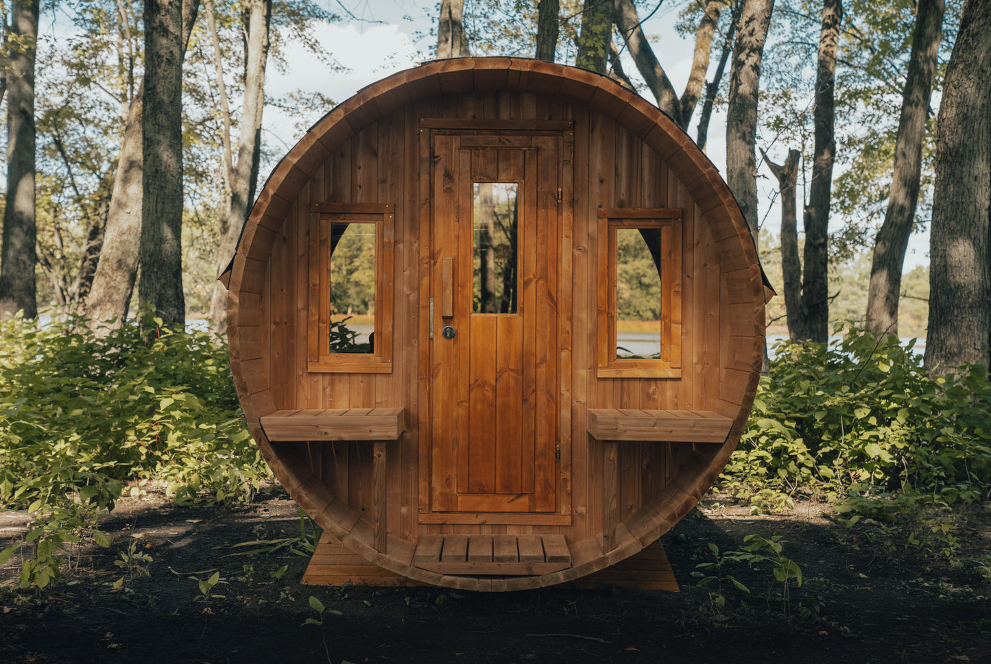 Scandinavian Rustik Outdoor Barrel Sauna