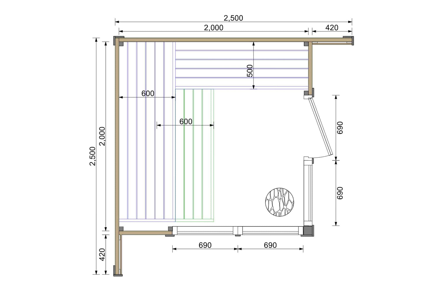 Patio S Outdoor Prefabricated Sauna Cabin Kit