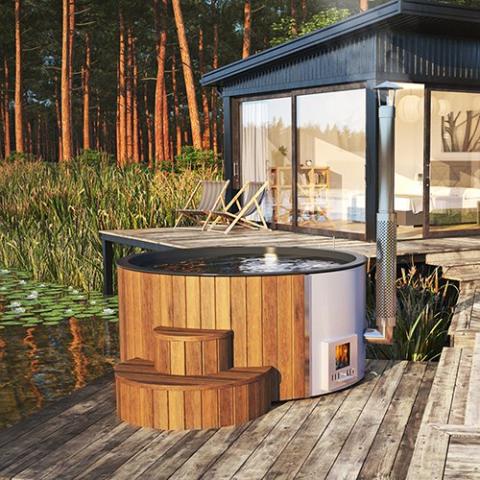 Scandinavian Premium Wood-Fired Hot Tub -6 person